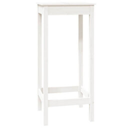 Walplus Bar Table White 50X50X110 Cm Solid Wood Pine - thumbnail 2