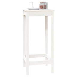 Walplus Bar Table White 50X50X110 Cm Solid Wood Pine - thumbnail 4