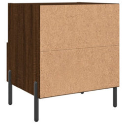 Berkfield Modern Bedside Cabinets 2 Pcs Brown Oak 40X35X47.5 Cm Engineered Wood - thumbnail 9
