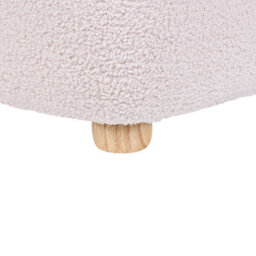 Wyld And Coco Pink Unicorn Kids Armchair - Armless Boucle Upholstery, Rubberwood Legs, Compact Nursery Seat - thumbnail 8
