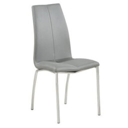 Furniture in Fashion Dante Clear Glass Dining Table With 4 Opal Grey Chairs - thumbnail 3