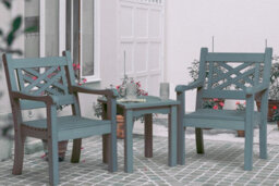 Winawood Wood Effect Side Table - L49.3Cm X D49.3Cm X H53Cm - Powder Blue - thumbnail 2