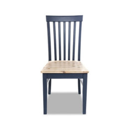 Statement Furniture Florence Highback Wooden Seat Chair - Navy Blue - thumbnail 3