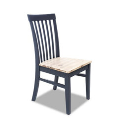 Statement Furniture Florence Highback Wooden Seat Chair - Navy Blue - thumbnail 4