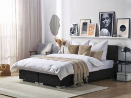 Beliani Divan Bed Fabric Admiral 180 X 200 Cm (Eu Super King) Black - thumbnail 2