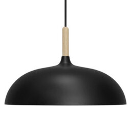 Long Life Lamps Company Modern Black Ceiling Pendant Light Metal Dome Shade Wooden Fitting M0107 - thumbnail 4