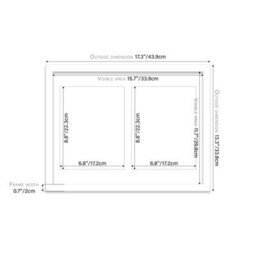 16X12 Inch 2 Opening Photo Collage Frame, Display Two 9X7 Inch Photos, Multi Aperture Family Picture Frame, White - thumbnail 4