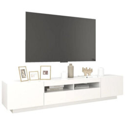 Vidaxl Tv Cabinet With Led Lights White 200X35X40 Cm - thumbnail 6