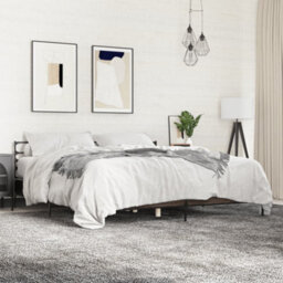 Berkfield Bed Frame Without Mattress Brown Oak 180X200 Cm Super King - thumbnail 1