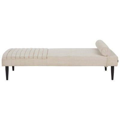 Beliani Chaise Longue Mauriac Fabric Beige - image 1