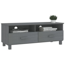 Berkfield Tv Cabinet Dark Grey 106X40X40 Cm Solid Wood Pine - thumbnail 6