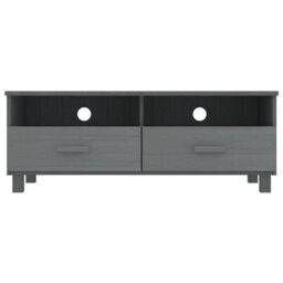 Berkfield Tv Cabinet Dark Grey 106X40X40 Cm Solid Wood Pine - thumbnail 3