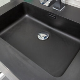 Plum&clay Rigel Concrete Wall Hung Bathroom Vanity Unit With Black Basin (W)600mm (H)450mm - thumbnail 7