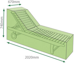 Netagon Home Garden Outdoor Water Resistant Outdoor Chair Sun Lounger Cover - Green - thumbnail 2