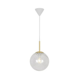 Nordlux Chisell Metal Pendant Light Swirl Glass Brass,mains - thumbnail 2
