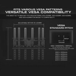 "SECURICAM Tv Wall Bracket For 32-85"" Screens, Tilt Function, Max Vesa 600X400. 60 Kg Capacity, Lifetime Warranty, Tv Wall Mount" - thumbnail 4