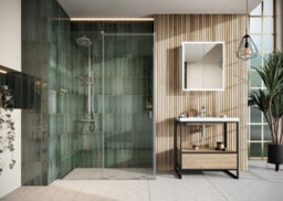 UK Homeliving Uk Home Living Avalon Designer 8mm Minimal Frame Sliding Door 1200mm Chrome - thumbnail 1