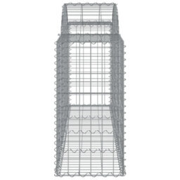 Berkfield Arched Gabion Baskets 4 Pcs 200X50X80/100 Cm Galvanised Iron - thumbnail 5