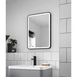 Hudson Reed Hydrus Led Touch Sensor Framed Bathroom Mirror With Demister, Brushed Brass, 700 X 500 mm - thumbnail 4