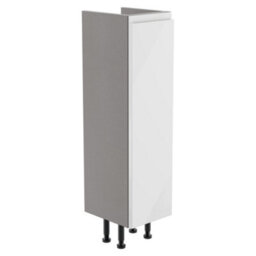 Westport Slim Gloss White Modern Freestanding Bathroom & Wet Room Base Unit (W)195mm (H)820mm - thumbnail 1