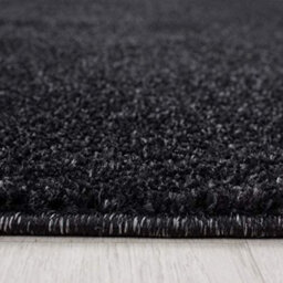 Abaseen 80X150Cm Anthracite Small Large Ata Rug Modern Rugs Rectangular Size Soft Touch 9mm Pile Height Area Rugs Non Shedding - thumbnail 2