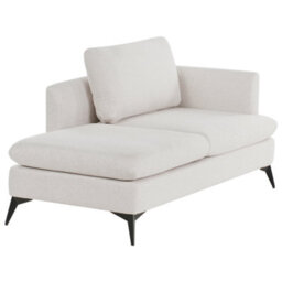 Beliani Right-Hand Chaise Longue Sievoz Fabric Light Beige - thumbnail 4