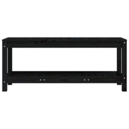 Walplus Garden Bench Black 108X35X45 Cm Solid Wood Pine - thumbnail 4