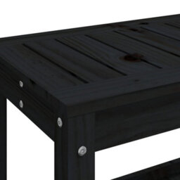 Walplus Garden Bench Black 108X35X45 Cm Solid Wood Pine - thumbnail 7