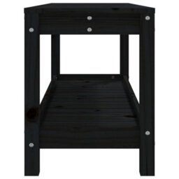 Walplus Garden Bench Black 108X35X45 Cm Solid Wood Pine - thumbnail 6
