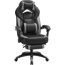 Songmics Gaming Chair, Office Racing Chair With Footrest, Ergonomic Design, Adjustable Headrest, Lumbar Support, 150 Kg Weight Capacity - thumbnail 2