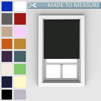 Caecus Blinds Made To Measure Blackout Roller Blind Black 060Cm - image 1