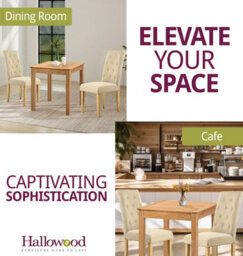 Hallowood Furniture Hereford Oak Small Dining Table With 2 Fabric Chairs - thumbnail 6
