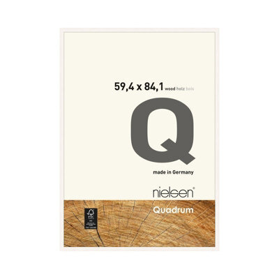 Nielsen Quadrum A1 Matt White Wooden Picture Frame With Float Glass And Push/turn Clips - image 1