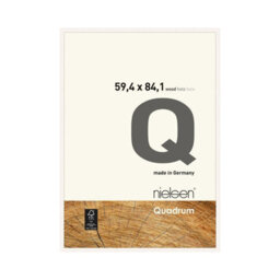 Nielsen Quadrum A1 Matt White Wooden Picture Frame With Float Glass And Push/turn Clips