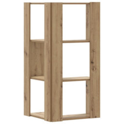 Walplus Corner Bookcase 3-Tier Artisian Oak 50X50X102 Cm Engineered Wood - thumbnail 6