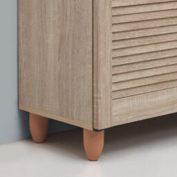Timber Art Design Modern Shoe Storage Cabinet 2 Doors Footwear Stand Rack Unit Cupboard Sonoma Oak - thumbnail 3