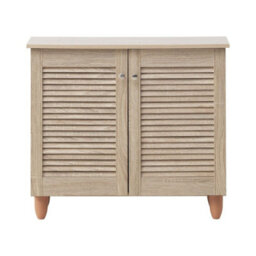 Timber Art Design Modern Shoe Storage Cabinet 2 Doors Footwear Stand Rack Unit Cupboard Sonoma Oak - thumbnail 4