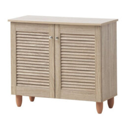 Timber Art Design Modern Shoe Storage Cabinet 2 Doors Footwear Stand Rack Unit Cupboard Sonoma Oak - thumbnail 5