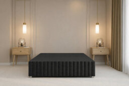 "Nexus Verona Plush Divan, Black, 26"" Hb + 12"" Fb, No Drawers, Open Coil Mattress, Small Double" - thumbnail 4