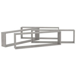 Berkfield Wall Cube Shelf 4 Pcs Concrete Grey 100X15X30 Cm Engineered Wood - thumbnail 5