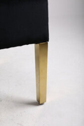 Moderix A Pair Of Velvet Dining Chairs With Golden Legs In Black - thumbnail 9
