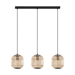 Stylish Black Wicker Cage Pendant Light For Modern Interiors - thumbnail 1