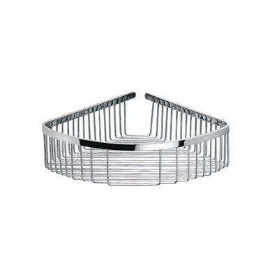 Cosmic Corner Shower Caddy, Shower Basket,25Cm, Chrome, Wall Mounted, Screws Included, Architect Collection - image 1