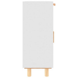 Berkfield Durable Sideboard White 60X30X75 Cm Solid Wood Pine And Natural Rattan - thumbnail 6