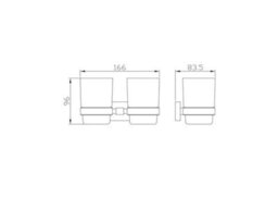 Aquarius Auro Double Tumbler Holder Brushed Brass Aqau52447 - thumbnail 2