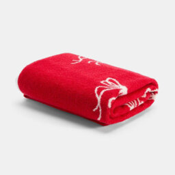 Ohs Bows 100% Premium Cotton Hand Towel Hotel Quality Soft Absorbent - Red - thumbnail 2