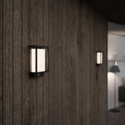 Nordlux Nestor Outdoor Aluminium Wall Light Motion Sensor Black,mains Led