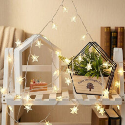 50 Led Star Fairy String Lights Battery Operated Warm White 5.15M - thumbnail 3