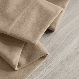Ameha Beige Velvet Curtains 66X90 Inches Eyelet Blackout Thermal Insulated Window Curtain Pair For Living Room Bedroom - thumbnail 4
