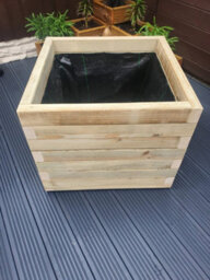 Square Wooden Treated Garden Planter (Albie Range) 60Cm X 60Cm 40Cm High - thumbnail 2